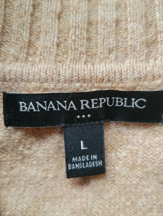 Banana Republic Turtleneck Knit Sweater Pullover Tan Brown Women's Large - Picture 5 of 7